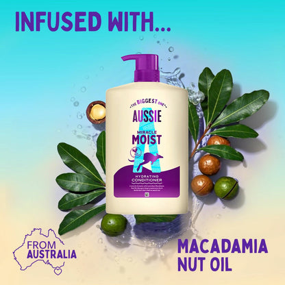 Aussie Shampoo and Conditioner Miracle Moist, 2 x 1L