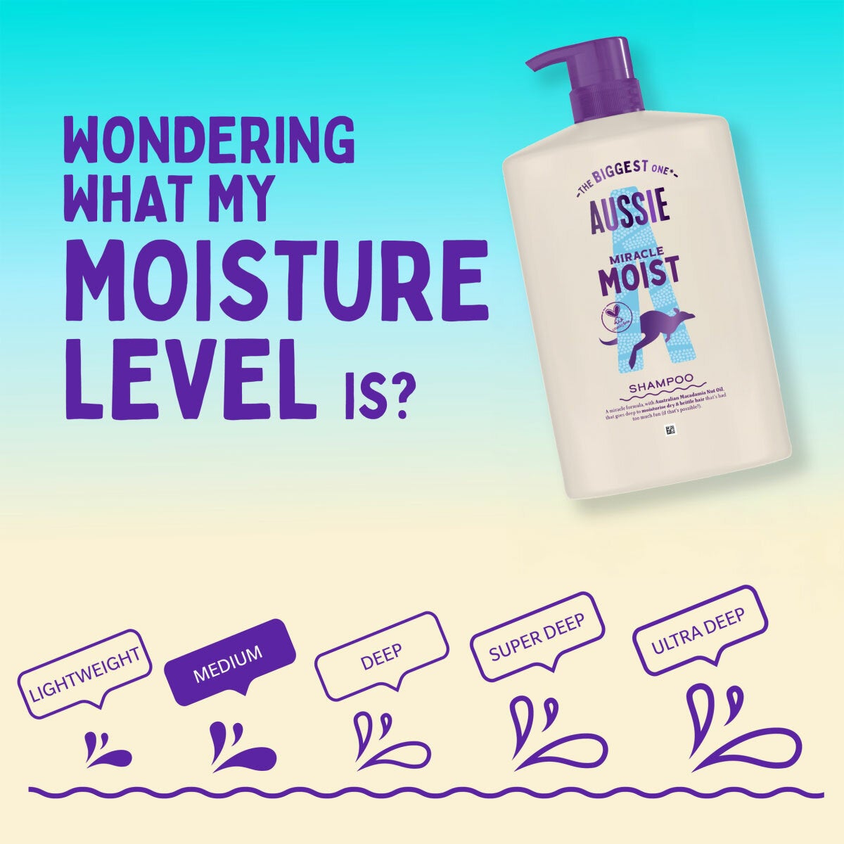 Aussie Shampoo and Conditioner Miracle Moist, 2 x 1L