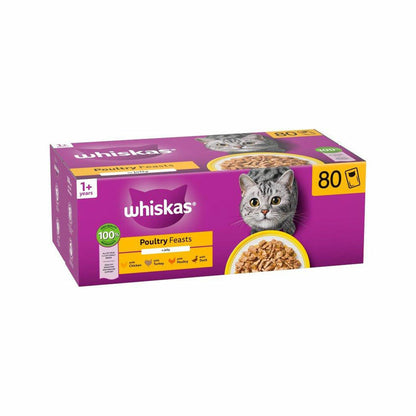 Whiskas Poultry Feasts 1+, 80 x 85g