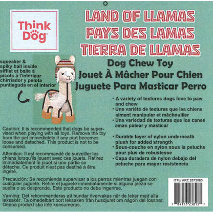 Think Dog Land of Llamas Dog Toy in 3 Options