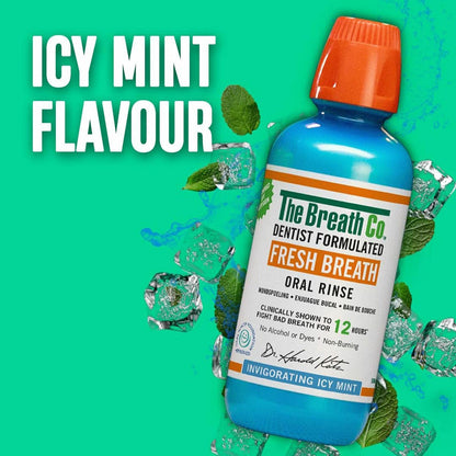 The Breath Co Mouthwash Icy Mint, 2 x 1L