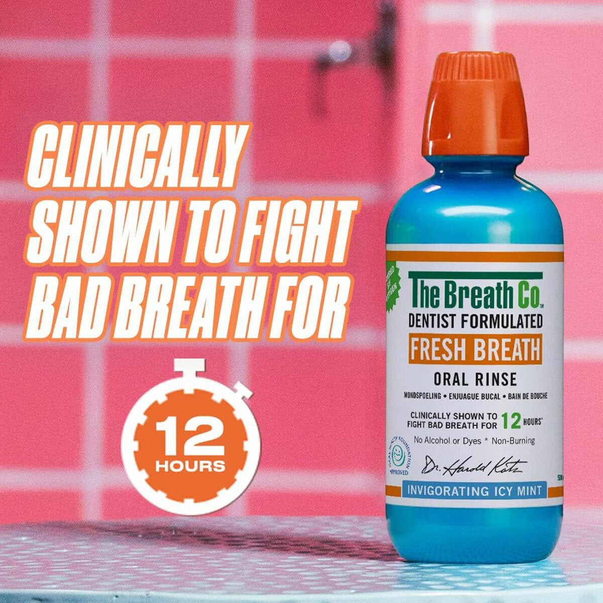 The Breath Co Mouthwash Icy Mint, 2 x 1L
