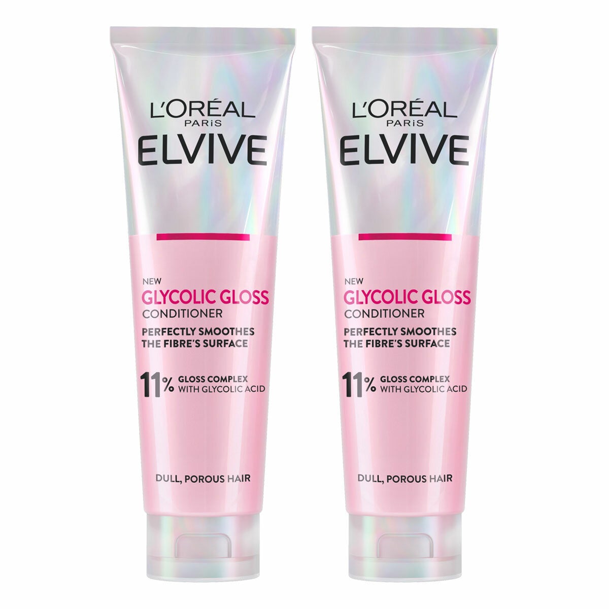 L'Oréal Paris Elvive Glycolic Gloss Conditioner, 2 x 150ml
