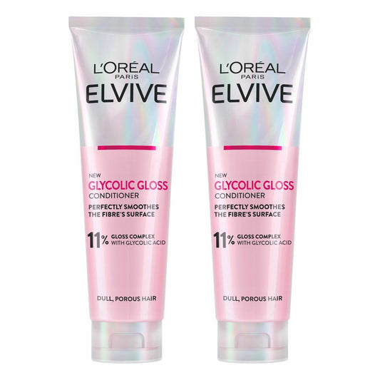 L'Oréal Paris Elvive Glycolic Gloss Conditioner, 2 x 150ml