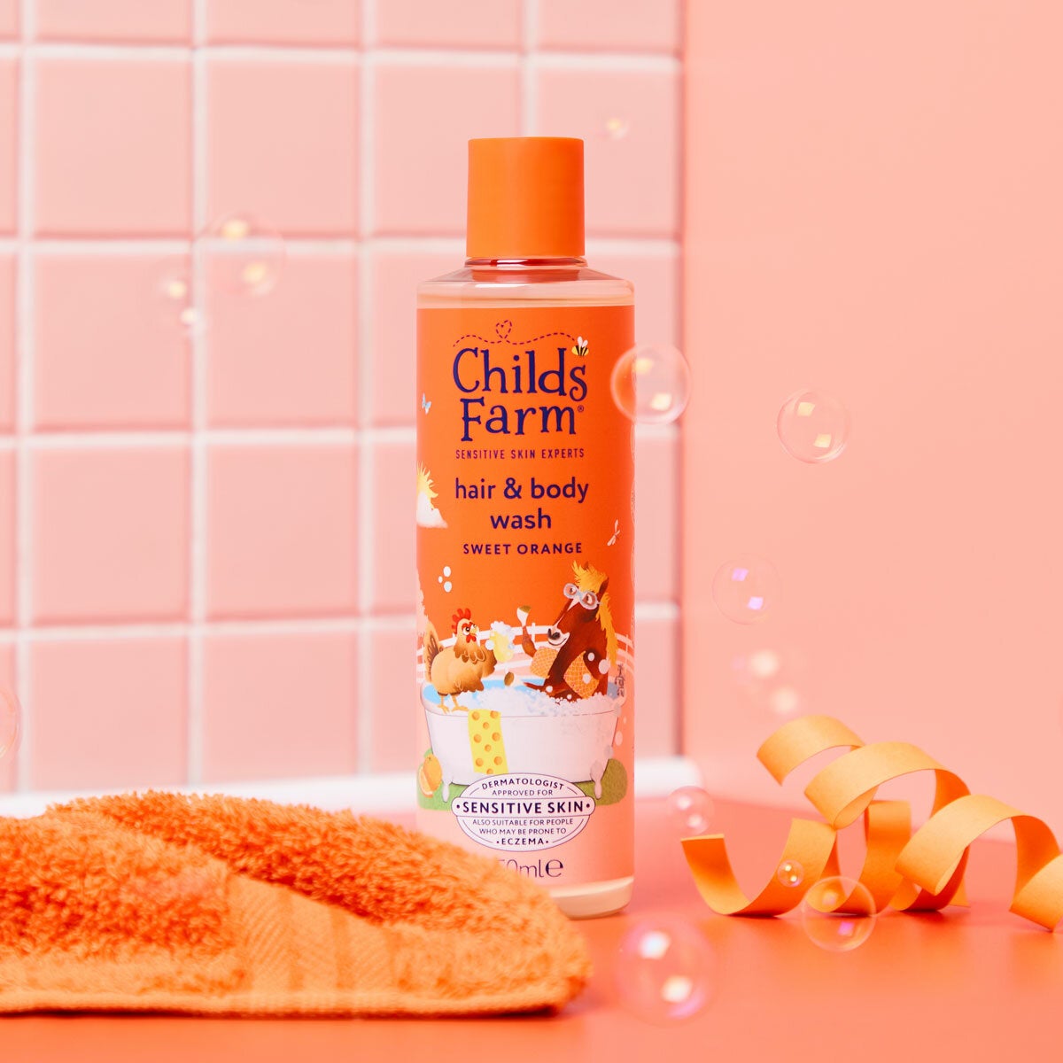 Childs Farm Sweet Orange Hair & Body Wash, 6 x 250ml