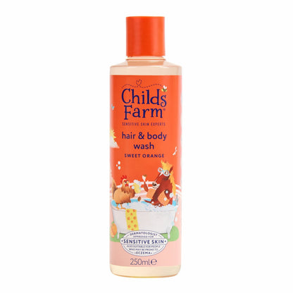 Childs Farm Sweet Orange Hair & Body Wash, 6 x 250ml