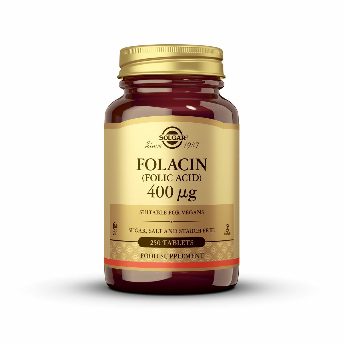 Solgar Folic Acid 400mcg, 250 Count