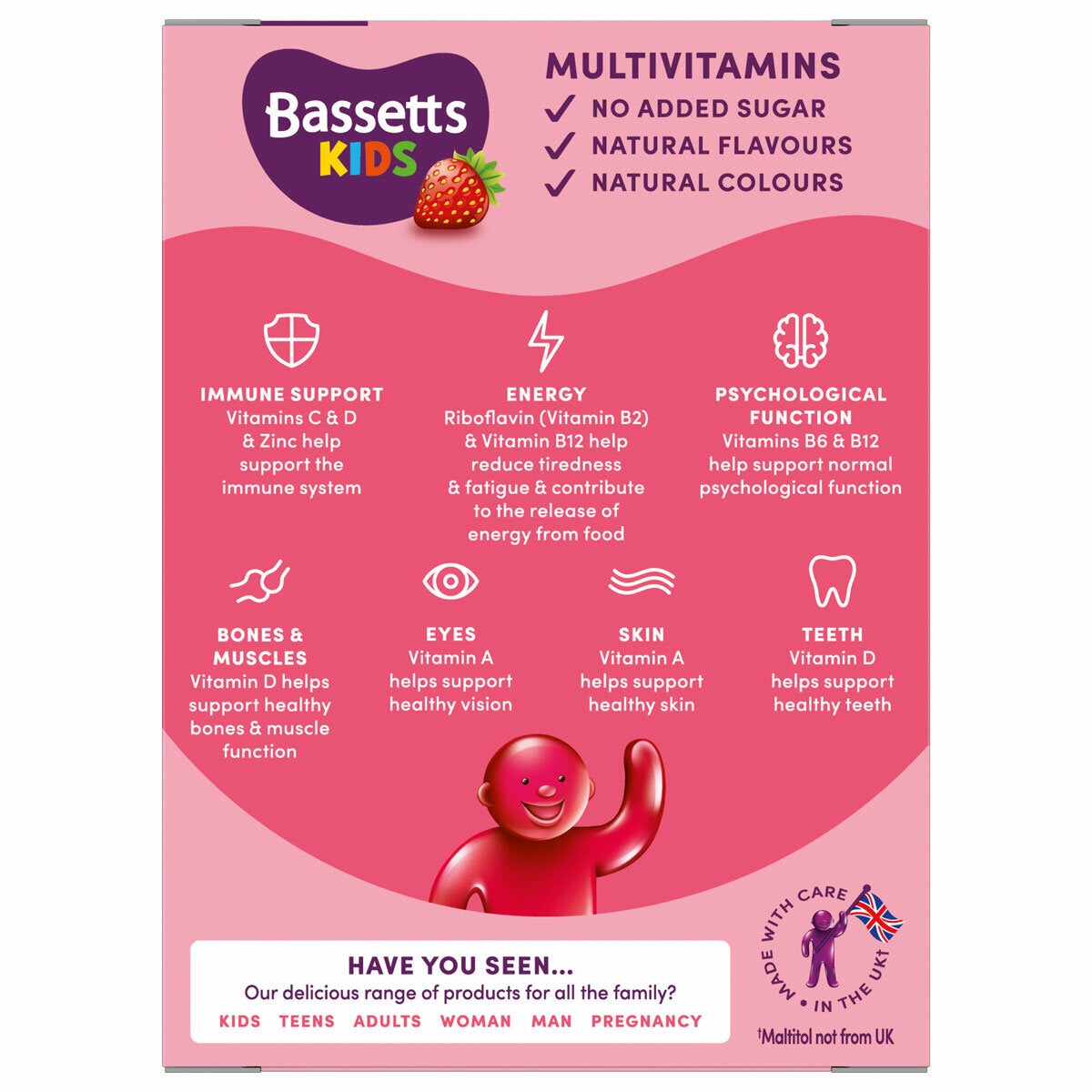 Bassetts Strawberry Multivitamin 3-6 Years, 5 x 30 Count