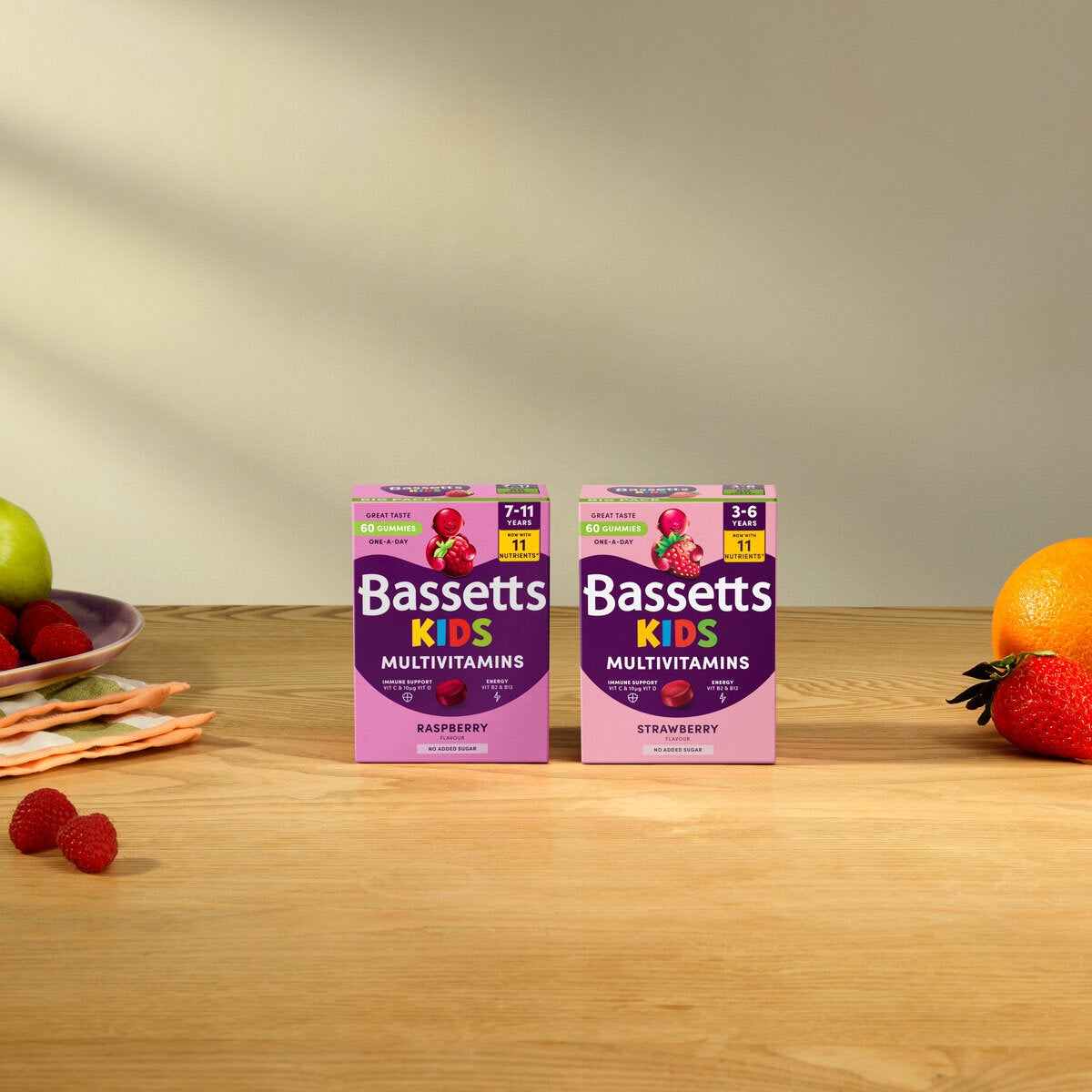 Bassetts Raspberry Multivitamin 7-11 Years, 5 x 30 Count
