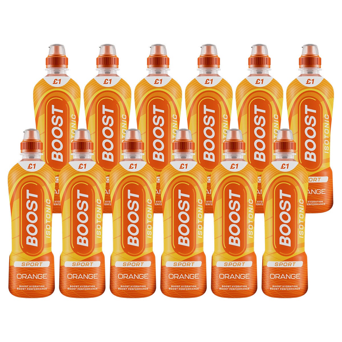 Boost Sport Isotonic Orange PMP £1, 12 x 500ml