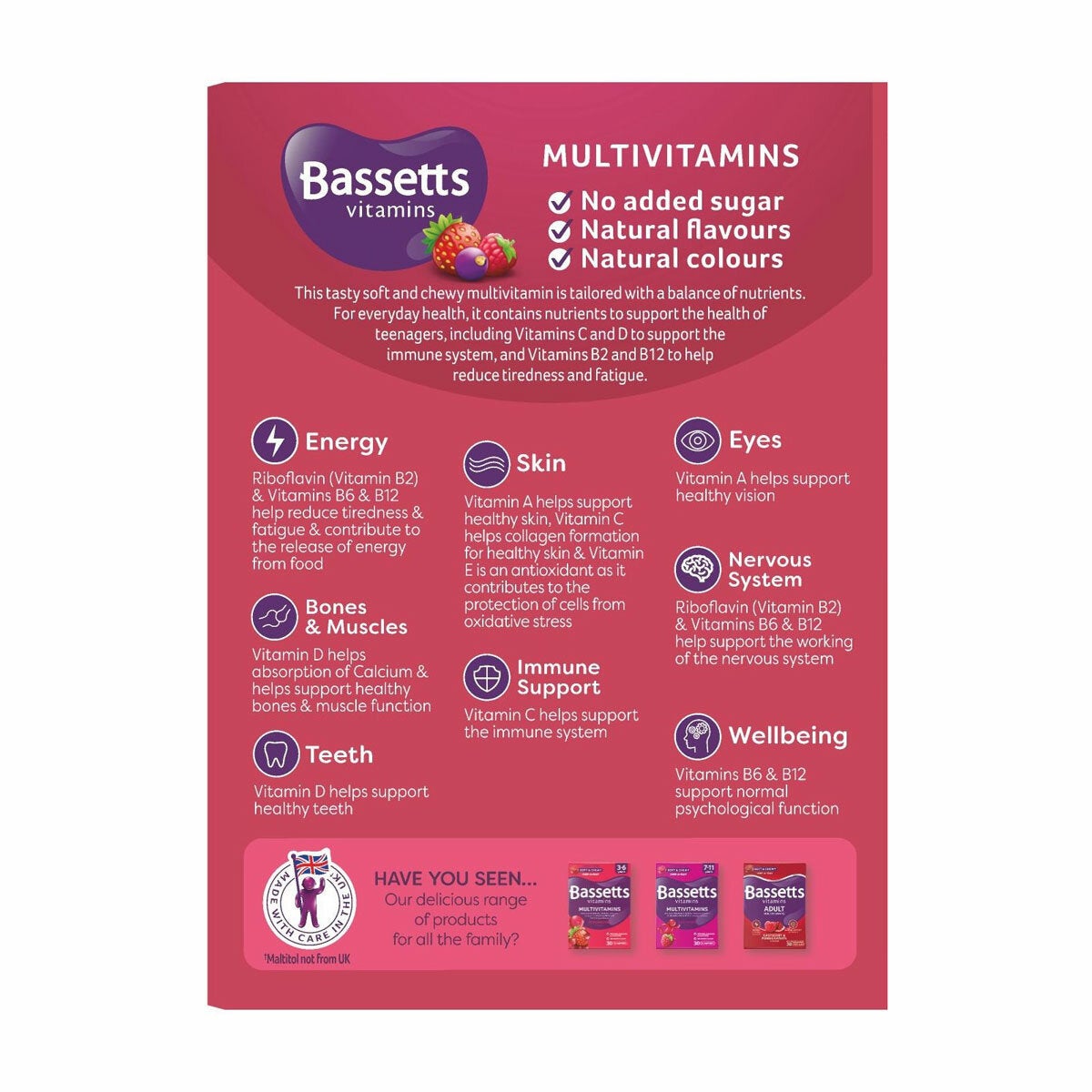 Bassetts Summer Berries Multivitamin 12-18 Years, 5 x 30 Count