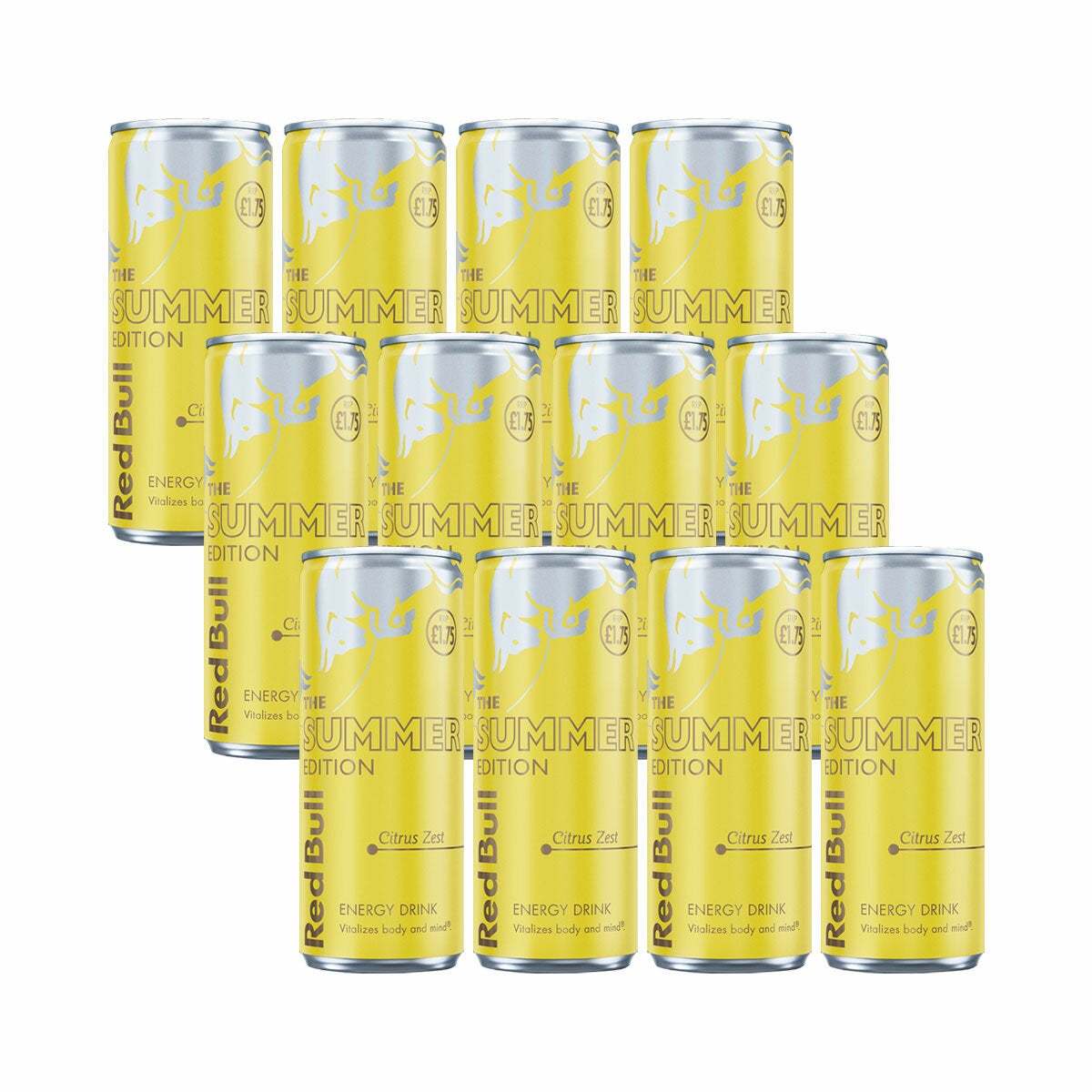 Red Bull Summer Citrus Zest PMP £1.75, 12 x 250ml