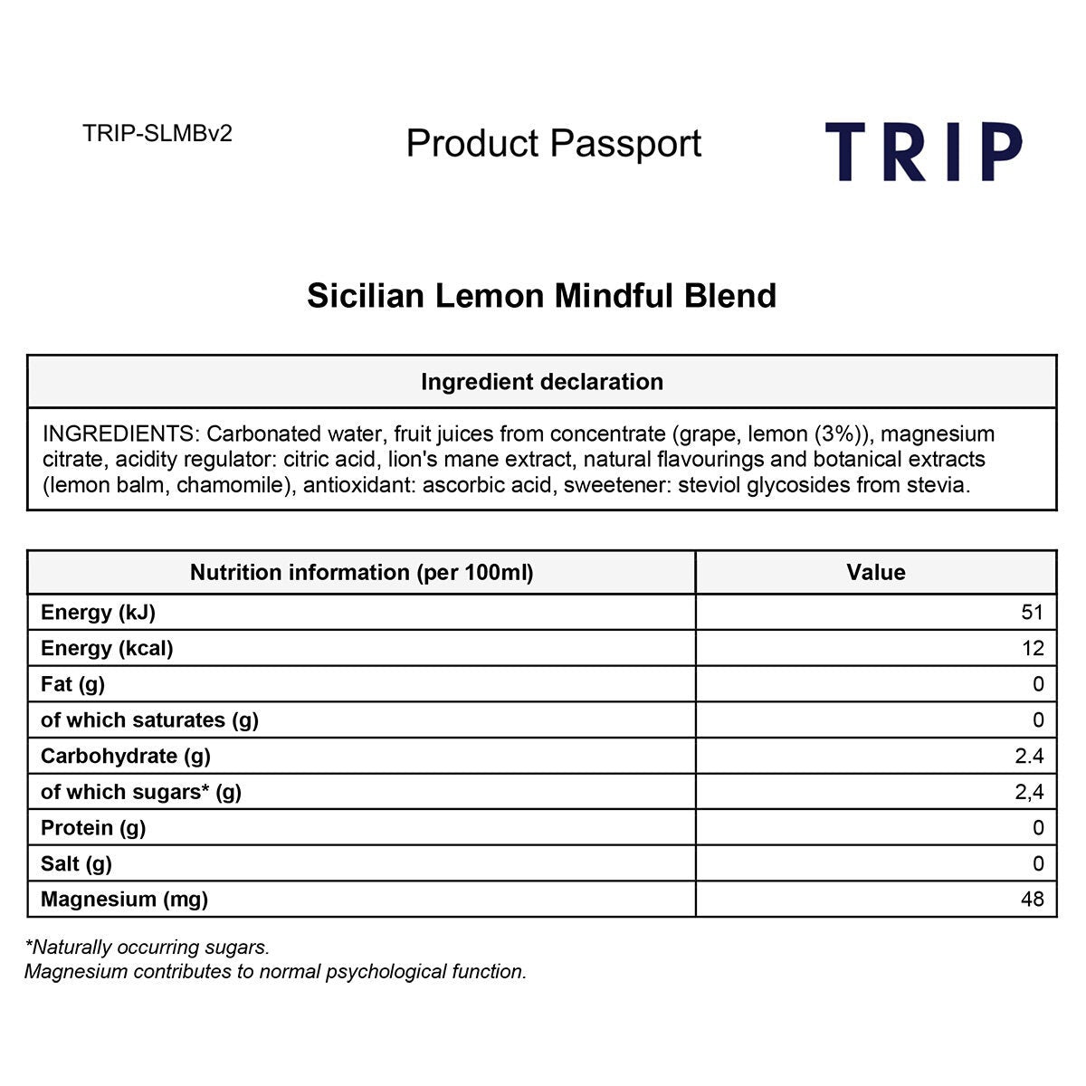 Trip Mindful Blends Summer Mixed Pack, 12 x 250ml