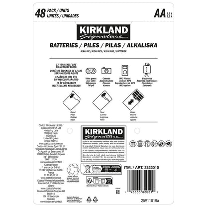 Kirkland Signature Alkaline AA Batteries - 48 Pack