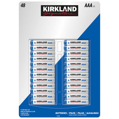 Kirkland Signature Alkaline AAA Batteries - 48 pack