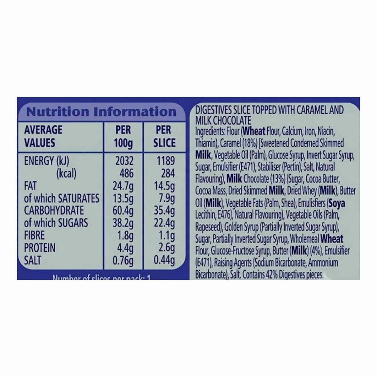 Mcvities Digestives Caramel Millionaire Slice, 12x59g