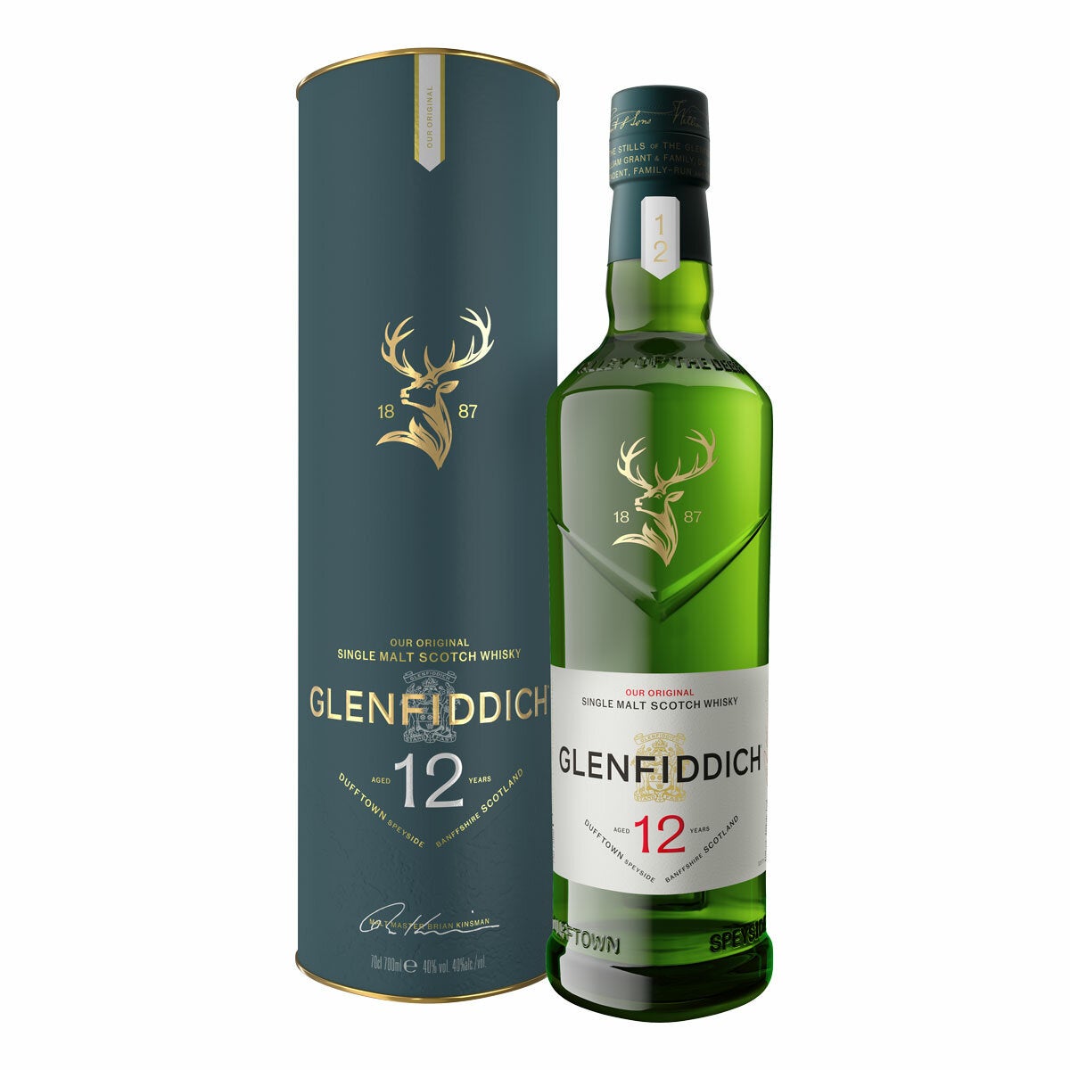 Glenfiddich 12 Year Old Single Malt Whisky, 70cl