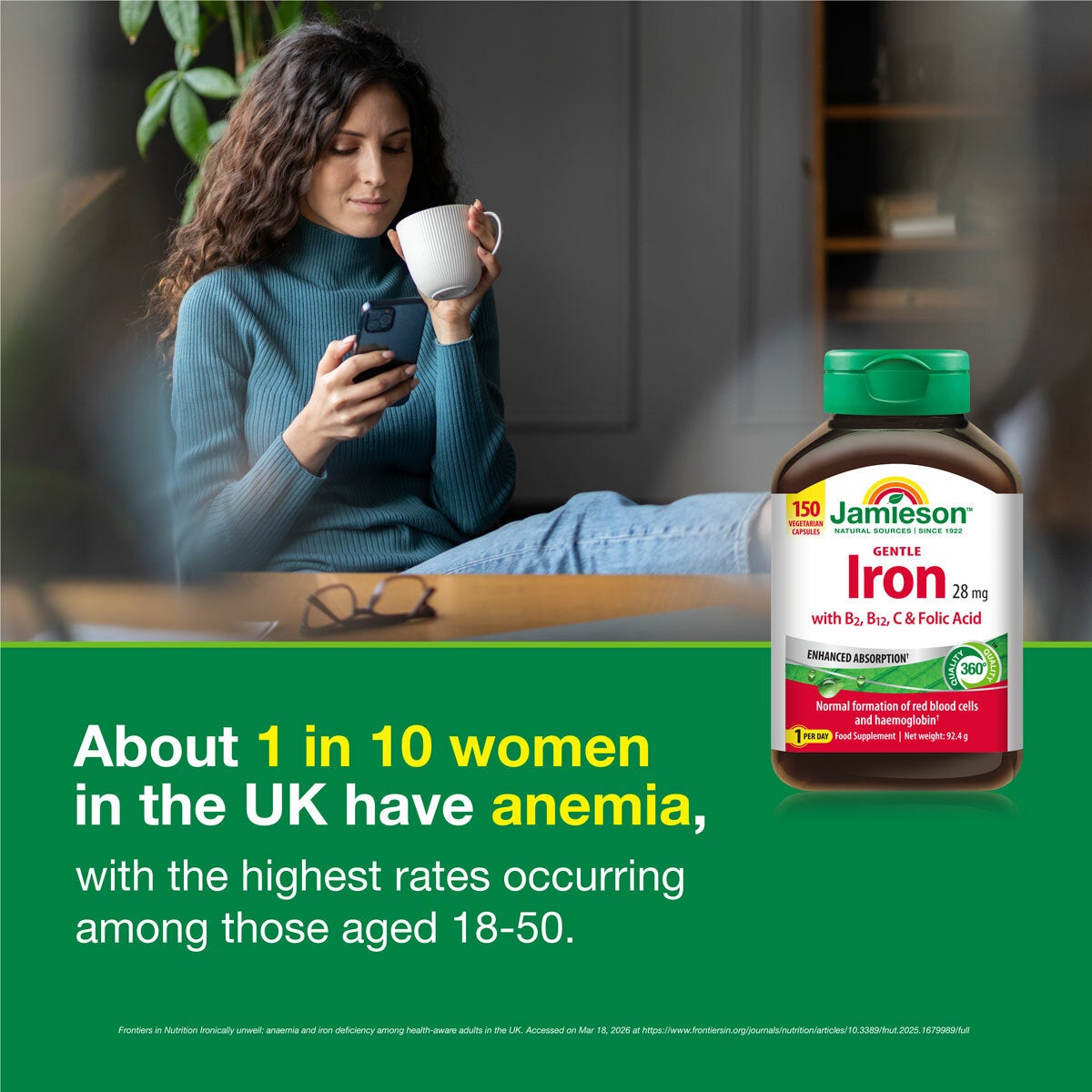 Jamieson Gentle Iron Tablets, 150 Count