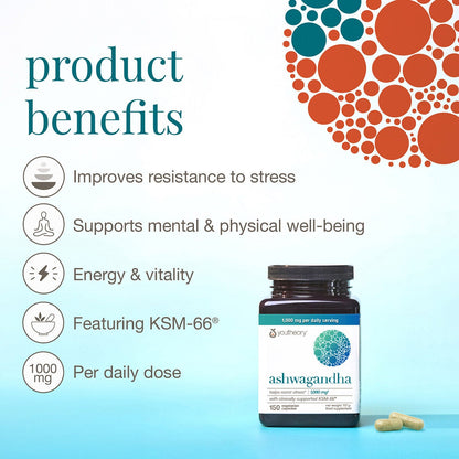 Youtheory Ashwagandha, 150 Count