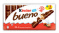 Kinder Bueno Wafer Twin Bars, Bulk Chocolate Gift Pack, Milk Chocolate Covered Wafer with Milky and Hazelnut Filling, Pack of 30 x 2 (60pcs)