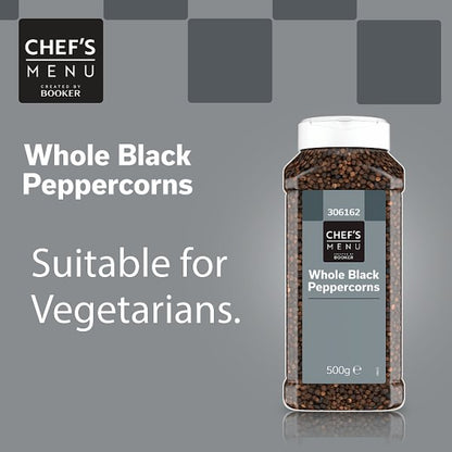 Chef's Menu Whole Black Peppercorns 500g