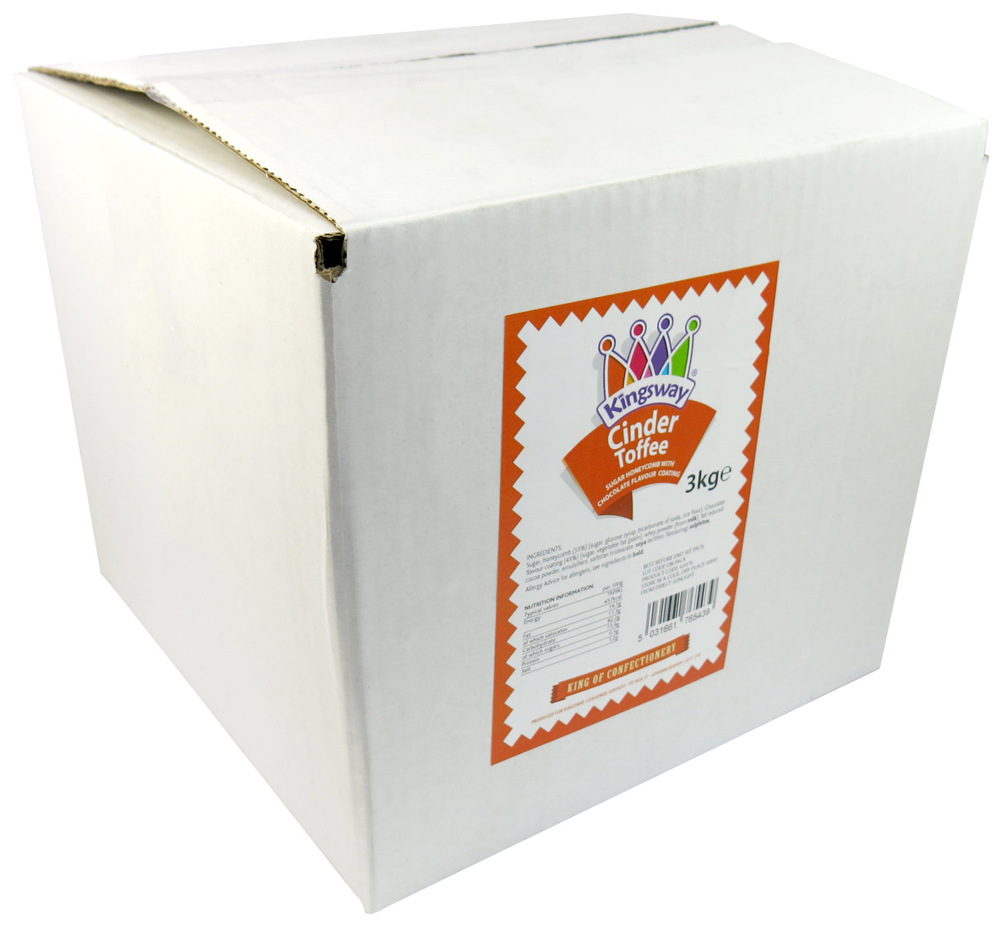 Kingsway Chocolate Covered Cinder Toffee 3kg