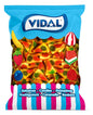 Vidal Treats Pizza Portions - 250 Count Bag | 1.5kg Bulk Tub | Chewy Fruit Flavoured Gummy Sweets | Fun Party Candy