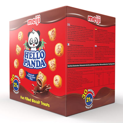 Hello Panda Chocolate Filled Biscuits, 30 x 21g