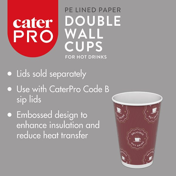 CaterPro 30 PE Lined Paper Double Wall Cups 454ml