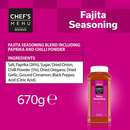 Chef's Menu Fajita Seasoning 670g