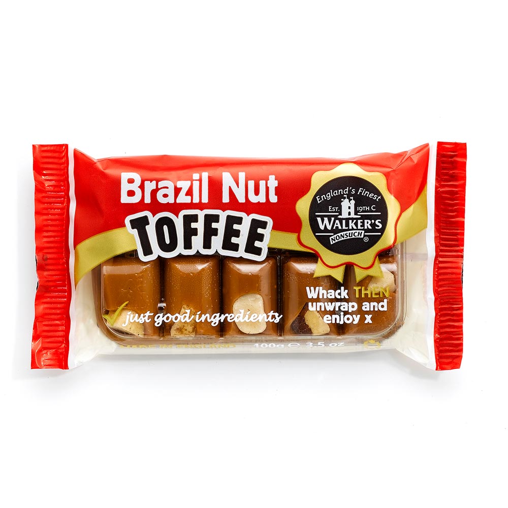 Walker's Nonsuch Brazil Nut Toffee Bars 100g