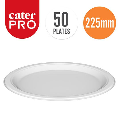 CaterPro 50 Bagasse Plates 225mm