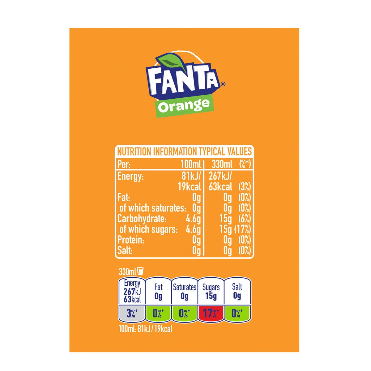 Fanta Orange, 24 x 330ml