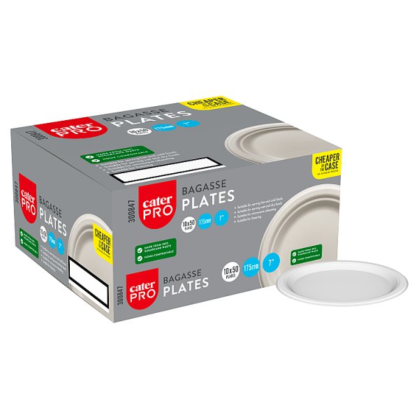 CaterPro 50 Bagasse Plates 175mm