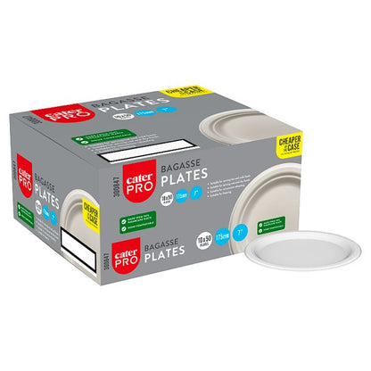 CaterPro 50 Bagasse Plates 175mm