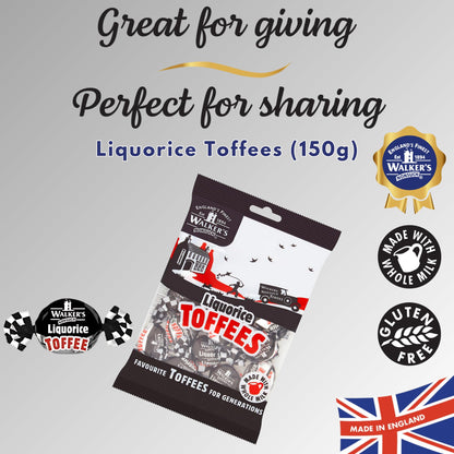 Walkers 12 X Liquorice Toffees (150g)