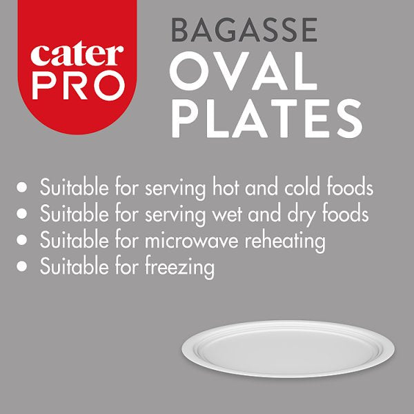 CaterPro 50 Bagasse Oval Plates