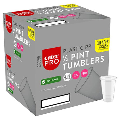 CaterPro 50 Plastic PP 1/2 Pint Tumblers 284ml