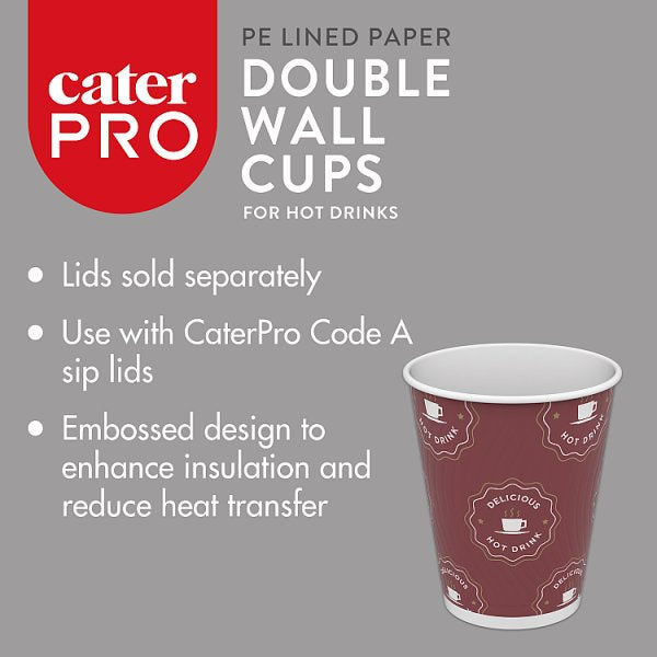 CaterPro 35 PE Lined Paper Double Wall Cups 256ml