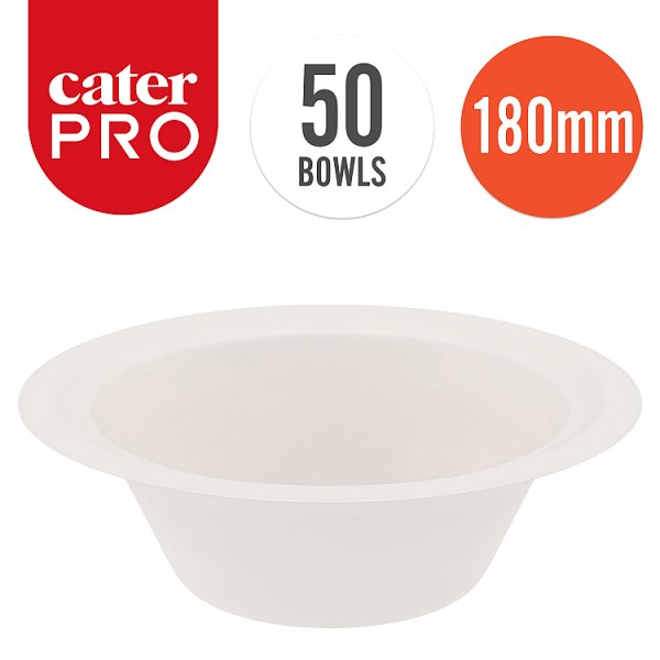 CaterPro 50 Bagasse Bowls 180mm