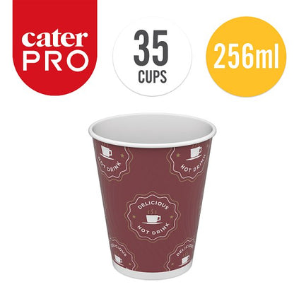 CaterPro 35 PE Lined Paper Double Wall Cups 256ml