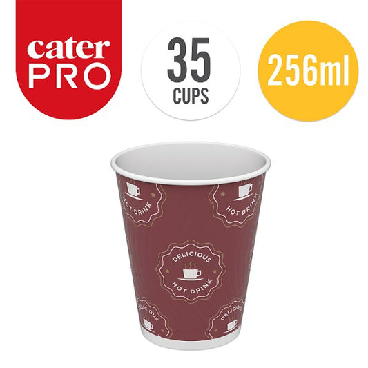 CaterPro 35 PE Lined Paper Double Wall Cups 256ml