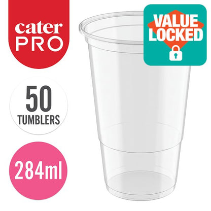 CaterPro 50 Plastic PP 1/2 Pint Tumblers 284ml