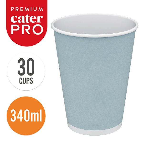 CaterPro Premium 30 Aqueous Lined Paper Double Wall Cups 340ml