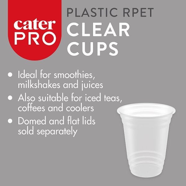 CaterPro 50 Plastic RPET Clear Cups 454ml