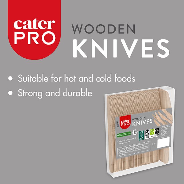 CaterPro 100 Wooden Knives