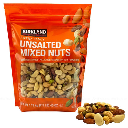 Kirkland Signature Extra Fancy Unsalted Mixed Nuts Cashew Brazil Bag Pack 1.13kg